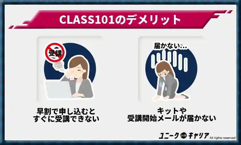 口コミから分かるCLASS101のデメリット2選